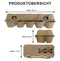 10er Eierkarton TopView neutral mit Sichtfenster